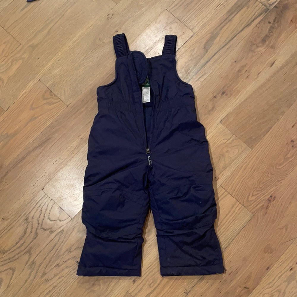 Navy blue L.L. bean ski bib